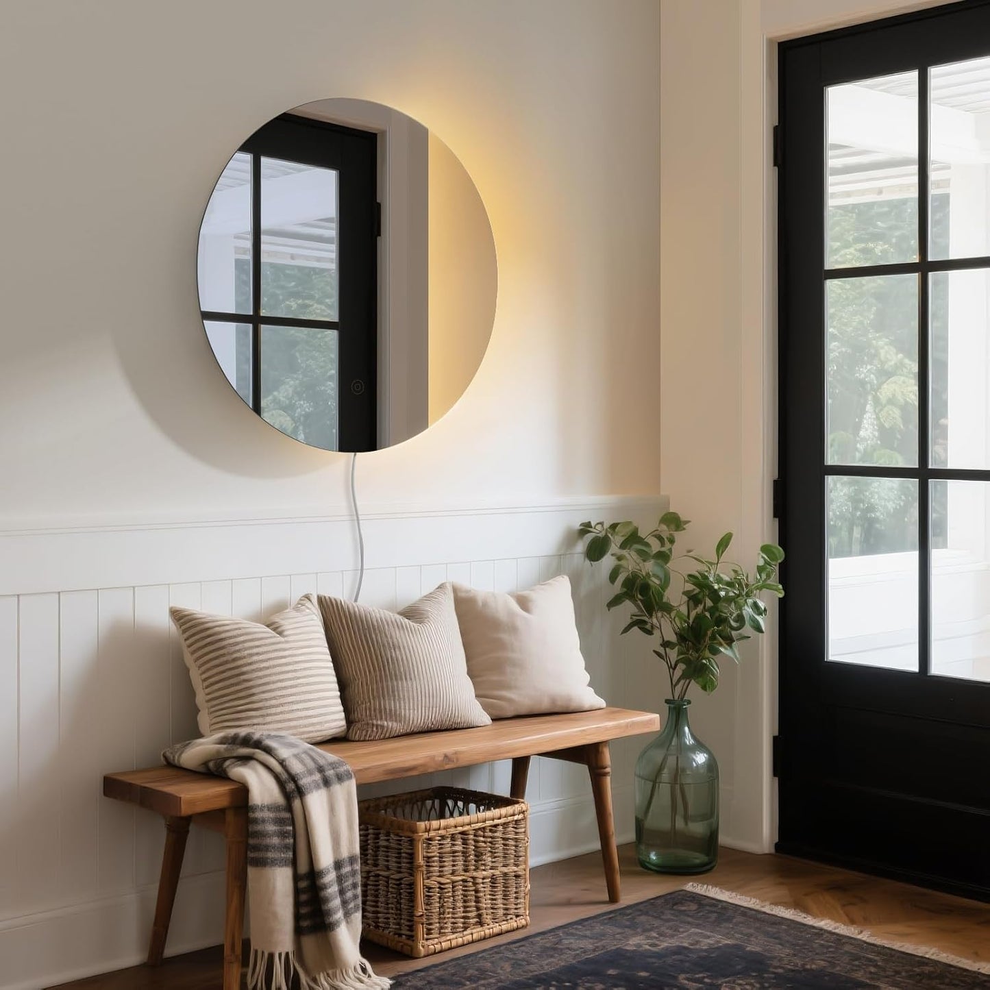 ONEWISH LED Dimmable Mirror Wall Lamp - Smoky Gray
