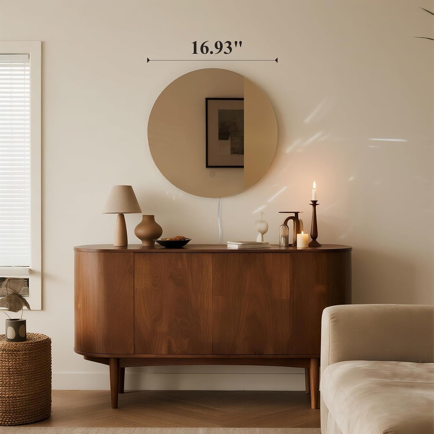 ONEWISH LED Dimmable Mirror Wall Lamp - Warm Yellow