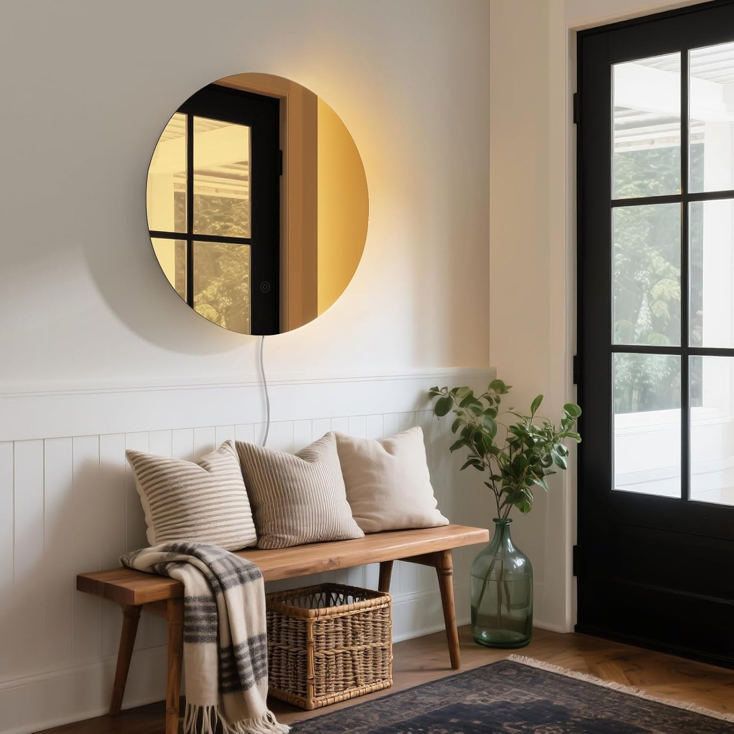 ONEWISH LED Dimmable Mirror Wall Lamp - Warm Yellow