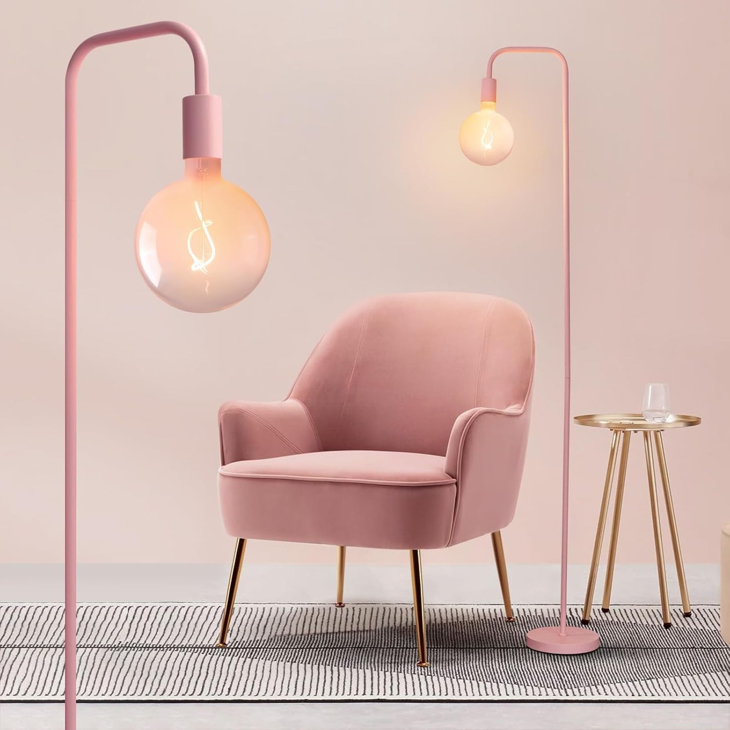 ONEWISH Floor Lamp for Bedroom, Cute Standing Lamp with LED Bulb