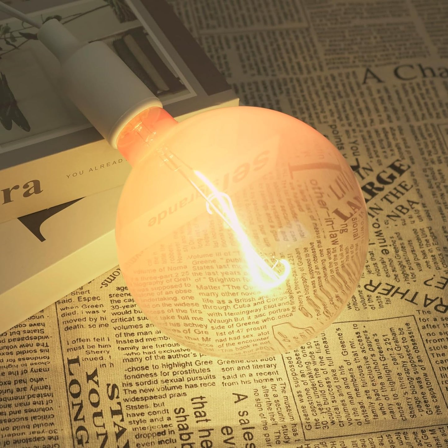 ONEWISH Large LED G150 Pink Globe Decorative Bulbs