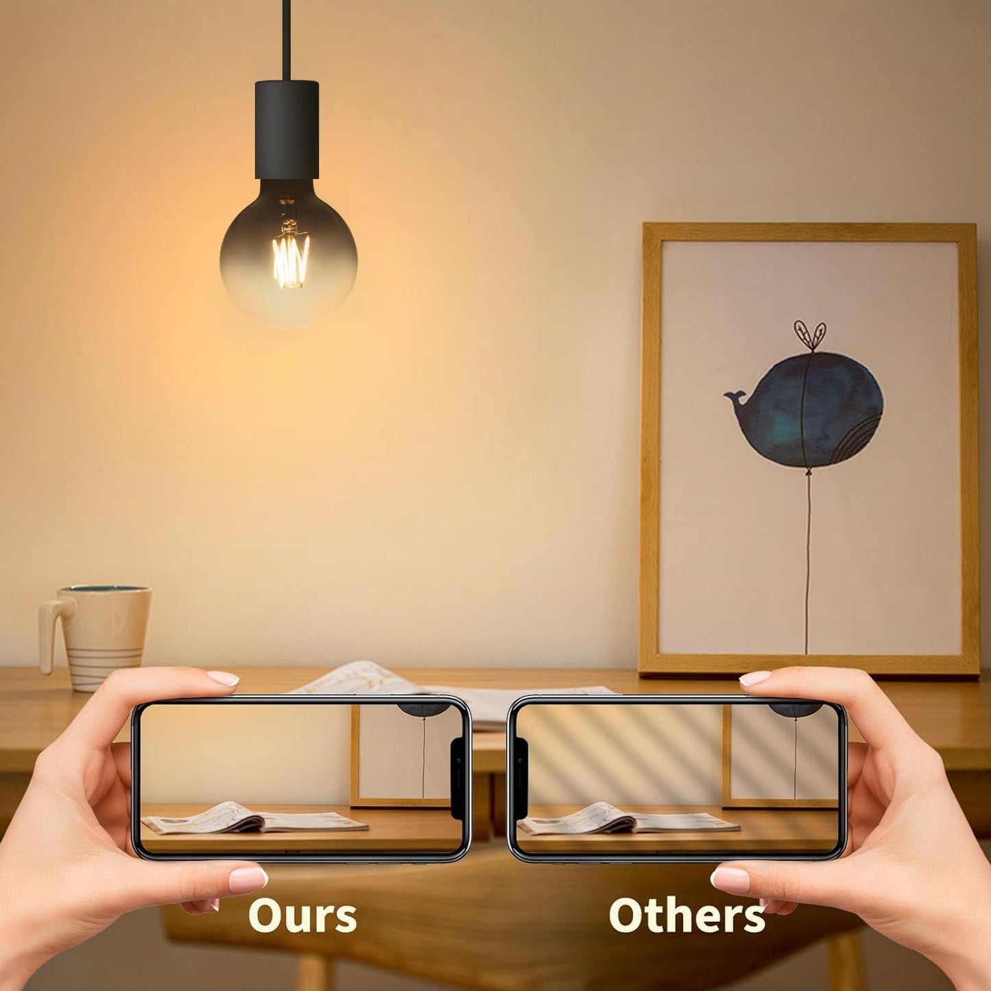 ONEWISH LED Globe Bulb, Warm White 300LM 2700K 4W, 35W Equivalent, E26 Base