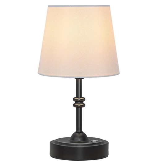 ONEWISH Small Cordless Dimmable-Battery Operated Table Lamp Balck